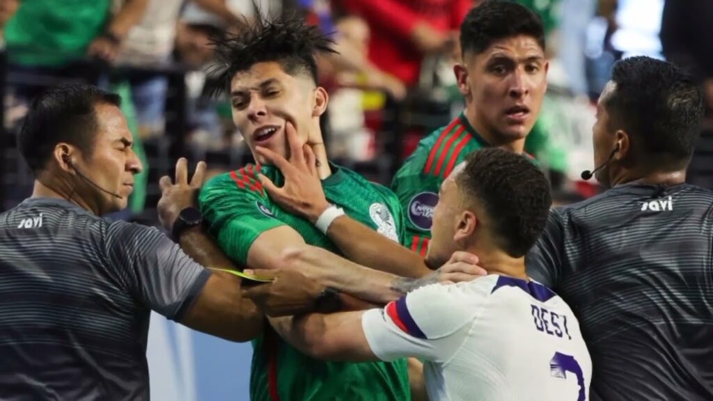 Cesar Montes and Gerardo Arteaga red carded vs usa#usafootball #usa #mexico #football