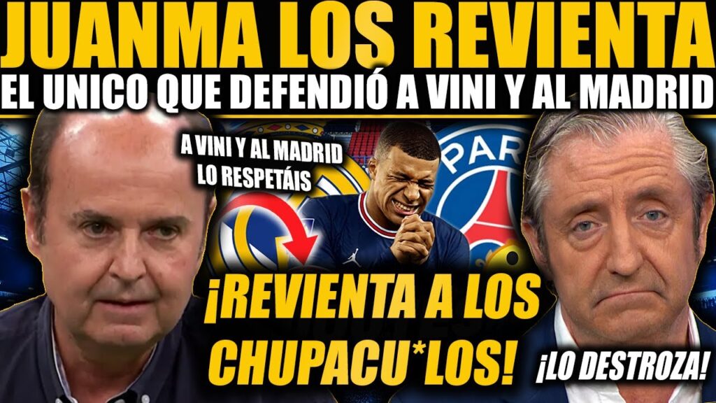 JUANMA RODRIGUEZ LE REVIENTA A PEDREROL EL PROGRAMA ¡DEFENDIENDO AL MADRID Y VINI! DESTROZA A MBAPPÉ
