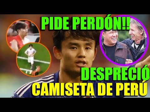 TAKEFUSA KUBO DESPRECIÓ CAMISETA SELECCION PERUANA Y LA TIRÓ AL CÉSPED TRAS INTERCAMBIO CON CALLENS