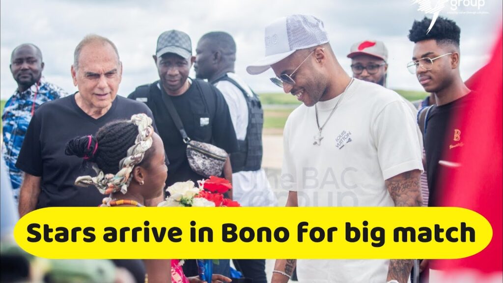 Andre Ayew, Black Stars players receive rousing welcome in Bono Region for All Stars Festival