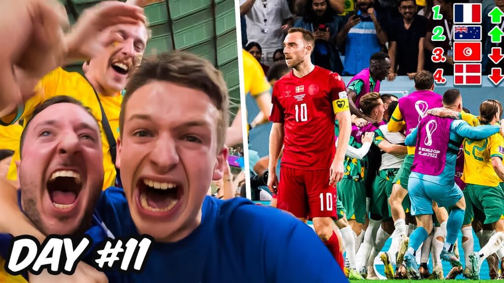 SCENES as AUSTRALIA QUALIFY FOR LAST 16 vs DENMARK SCENES as AUSTRALIA QUALIFY FOR LAST 16 vs DENMARK