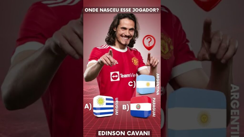Quiz de Futebol - Onde nasce o jogador Edinson Cavani? #cartolaquiz