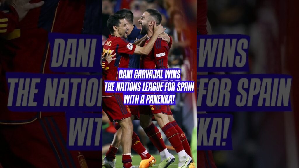 Dani Carvajal wins the Nations League for Spain with a panenka!