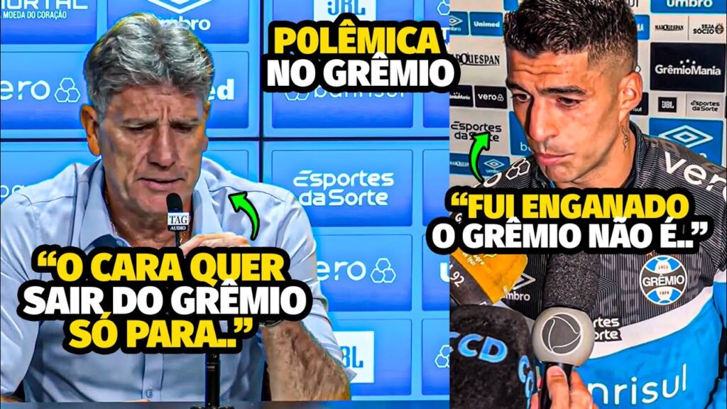 P0LÊMICA! MOTIVO MISTERIOSO DA SAÍDA DE SUÁREZ É FINALMENTE REVELADO E RENATO GAÚCHO EXPÕE TUDO..