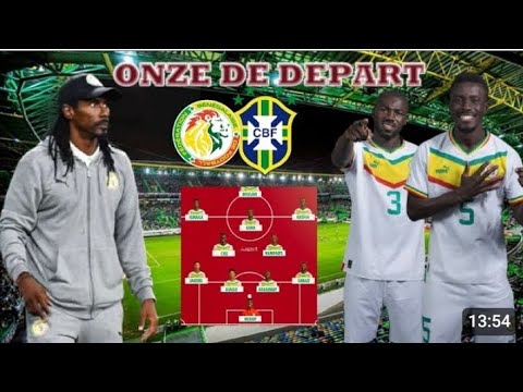 11 type probable de Aliou Cissé Sénégal vs Brésil avec Pape Gueye et Ismaila Sarr…