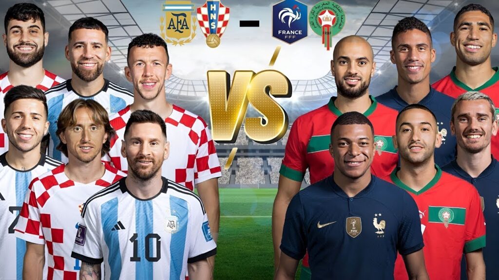 2023 ARGENTINA & CROATIA VS 2023 FRANCE & MOROCCO 🔥 11V11 (MESSI, MODRIC, MBAPPE, HAKIMI)🔥