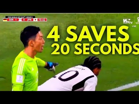Japan goalkeeper 4 SAVES IN 20 SECONDS vs Germany ● FIFA World Cup Qatar 2022 ● (23/11/2022) ●