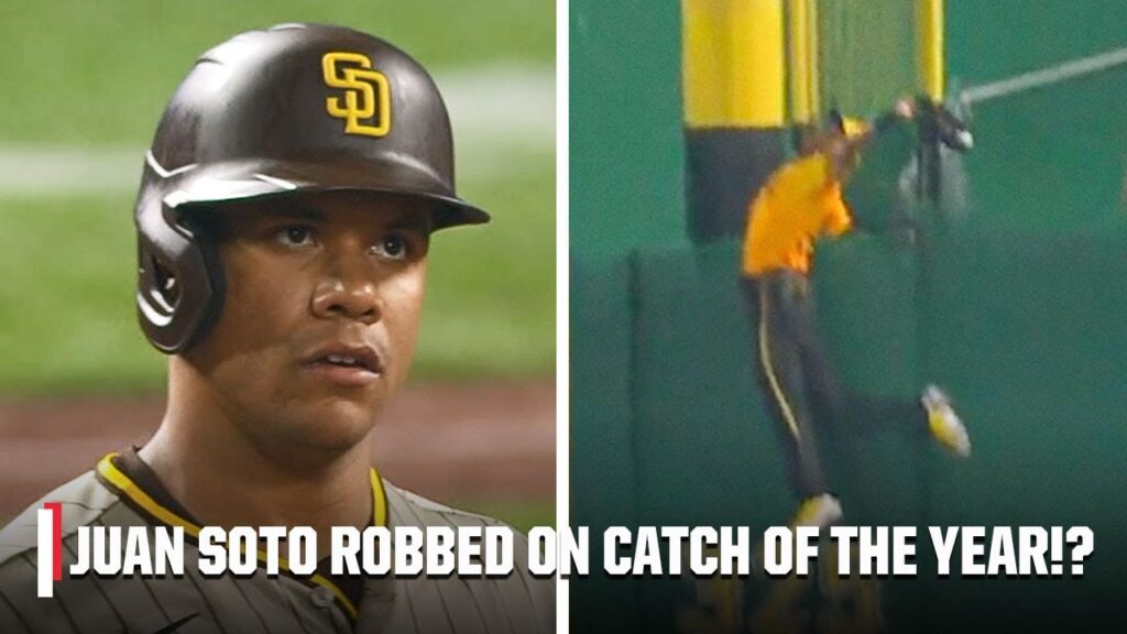 JOSH PALACIOS ROBS JUAN SOTO AT THE WALL 😱 | MLB on ESPN