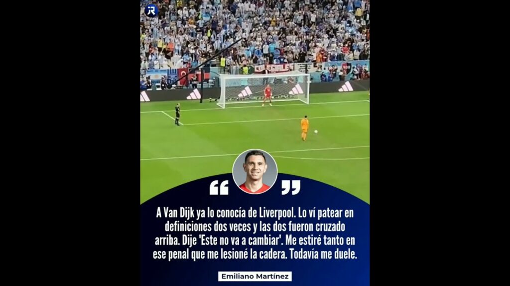 Dibu Martínez sobre la atajada a Virgil Van Dijk en la tanda de penales ante Países Bajos #shorts