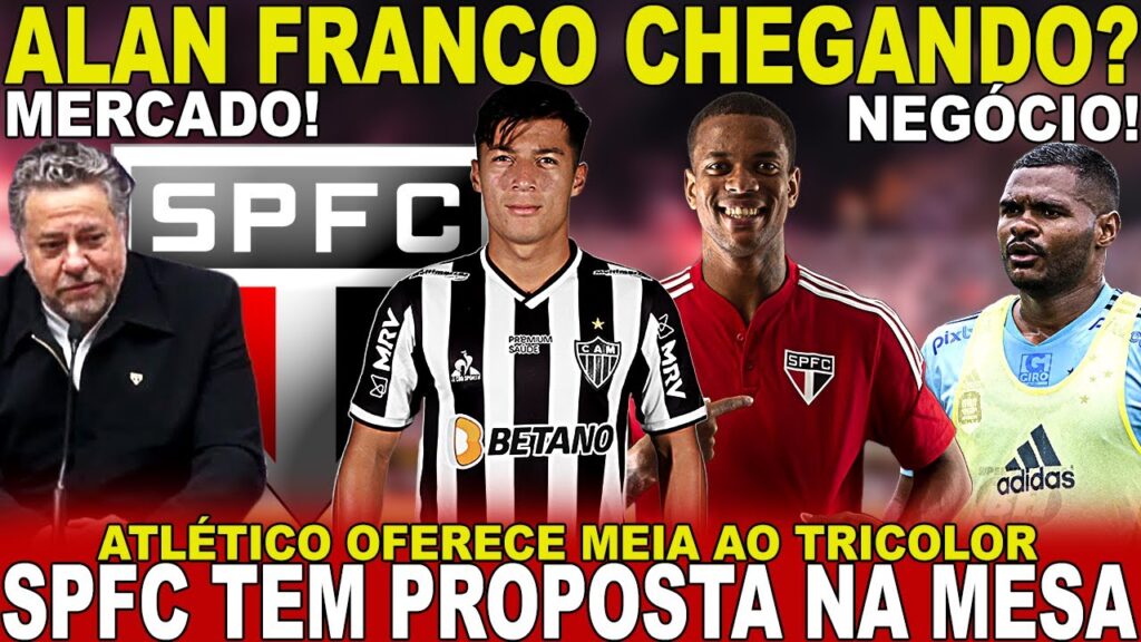 BOMBOU NO SPFC!!! MEIA É OFERECIDO! ALAN FRANCO CHEGANDO? PROPOSTA NA MESA! FUTURO DE NIKÃO! CAIO
