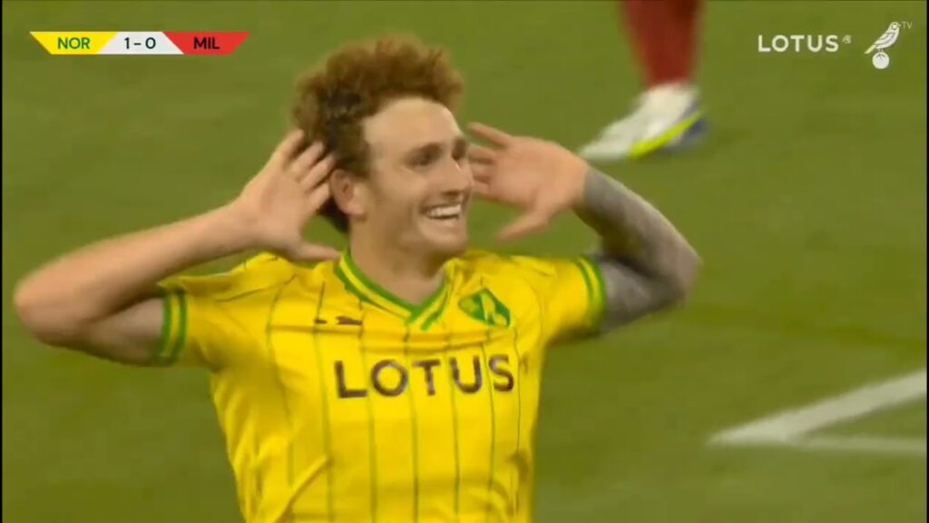 josh sargent scoring vs millwall for 10 mins