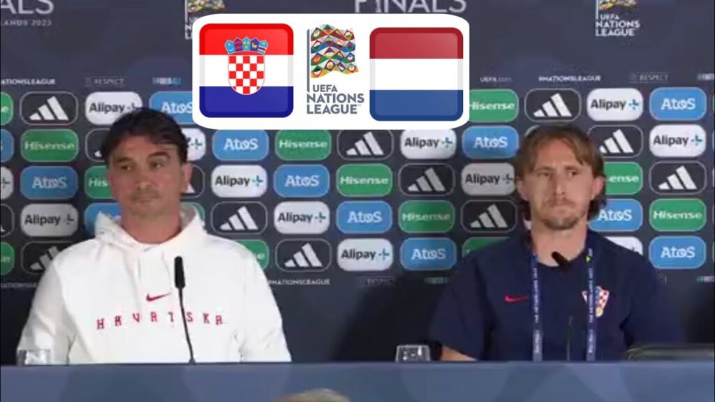Zlatko Dalić i Luka Modrić na konferenciji za novinare uoči utakmice polufinala Hrvatske -Nizozemske