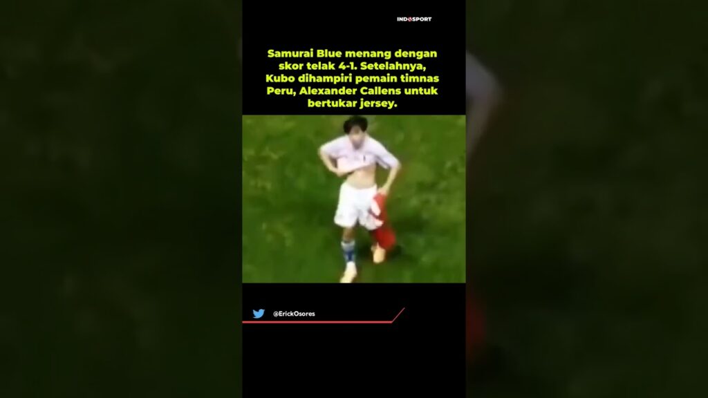 Momen pemain Jepang Takefusa Kubo buat fans Timnas Peru berang: Tukar jersey lalu dibuang