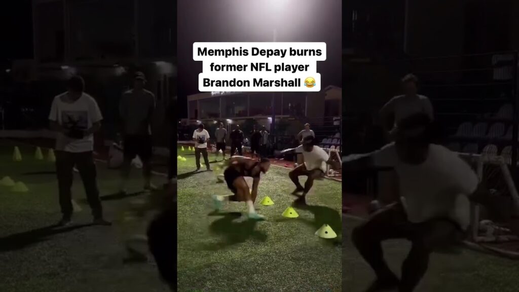 Memphis Depay burns former NFL player Brandon Marshall ⚽️
