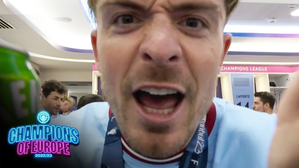 Jack Grealish Leads Wonderwall by Oasis! | Dressing Room Scenes! | UEFA Champions League Winners! Jack Grealish Leads Wonderwall by Oasis! | Dressing Room Scenes! | UEFA Champions League Winners!
