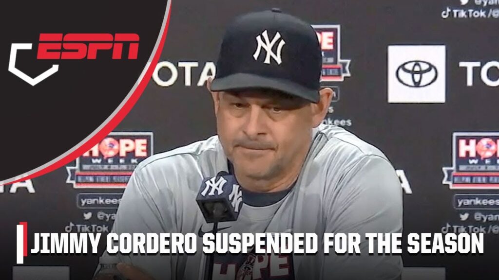 Aaron Boone addresses Jimmy Cordero's season-long suspension | MLB on ESPN