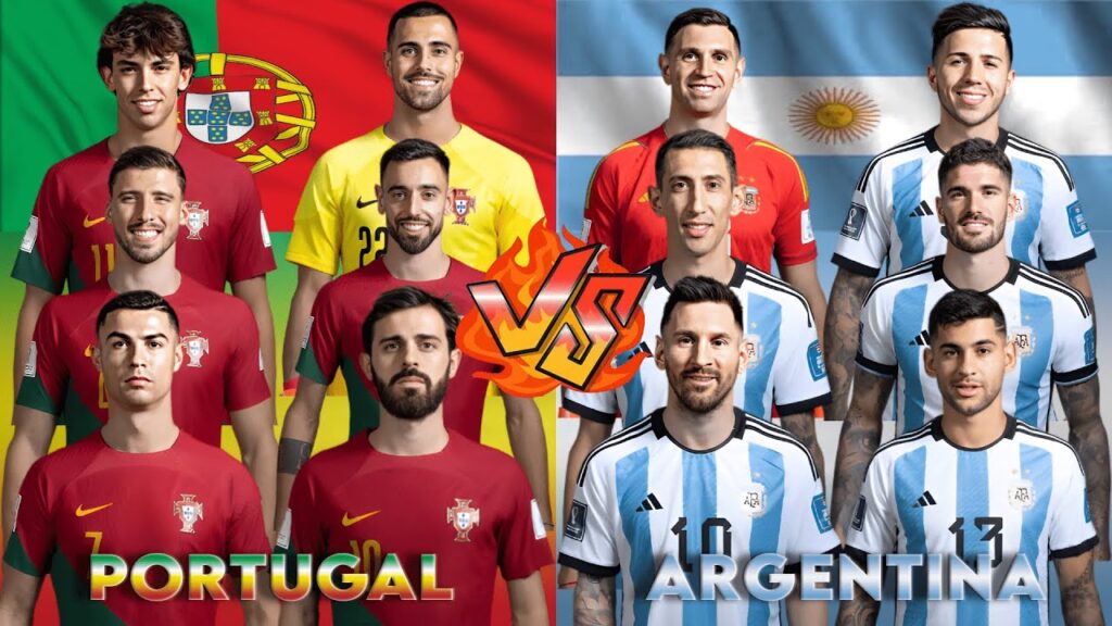 Portugal VS Argentina 🔥1 VS 1 💪 Big Comparison 🔥 (Messi, Ronaldo, Ruben Dias, Di Maria)