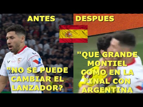 PERIODISTAS ESPAÑOLES NO LO PUEDE CREER MONTIEL COMO CON ARGENTINA HACE CAMPEÓN A SEVILLA PERIODISTAS ESPAÑOLES NO LO PUEDE CREER MONTIEL COMO CON ARGENTINA HACE CAMPEÓN A SEVILLA