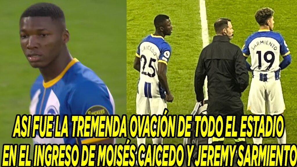 ASI FUE LA TREMENDA OVACIÓN DE TODO EL ESTADIO EN EL INGRESO DE MOISÉS CAICEDO Y JEREMY SARMIENTO