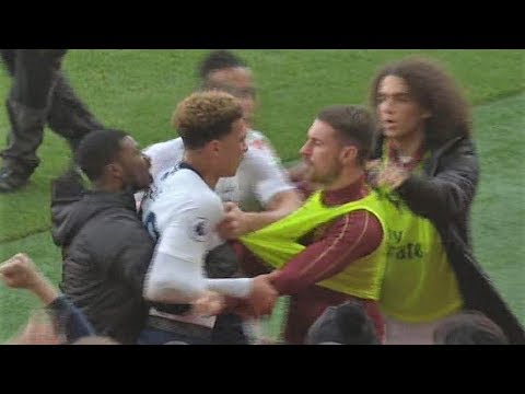 Arsenal vs Tottenham Players BRAWL at The North London derby 2018