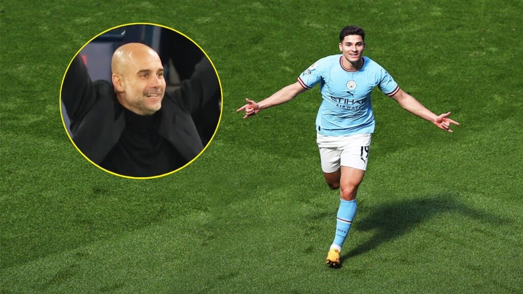 Pep Guardiola Reactions to Julián Álvarez