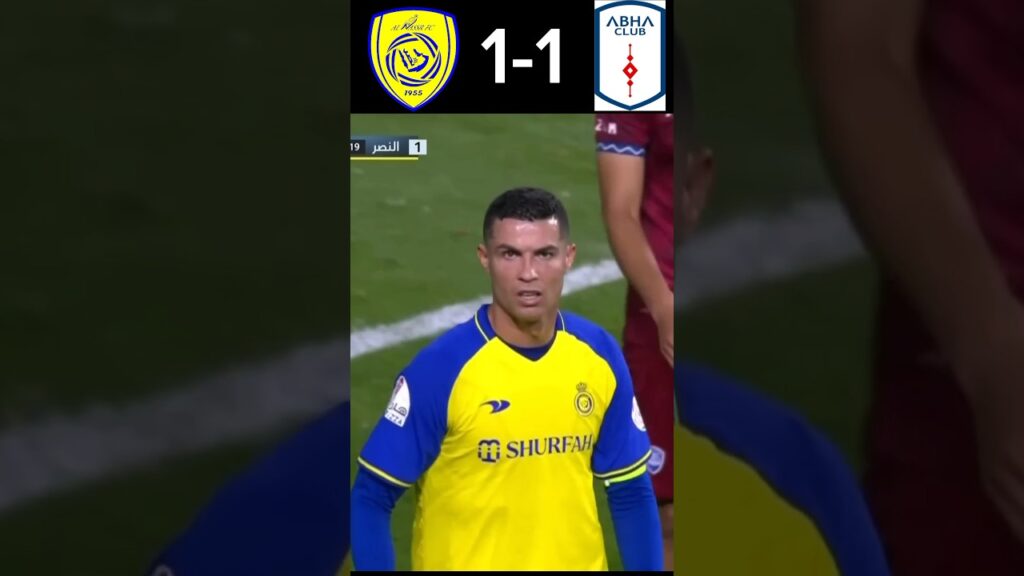 Al Nassr Vs Abha club Ronaldo Score #ronaldo #youtubeshorts #shorts #football #footballshorts