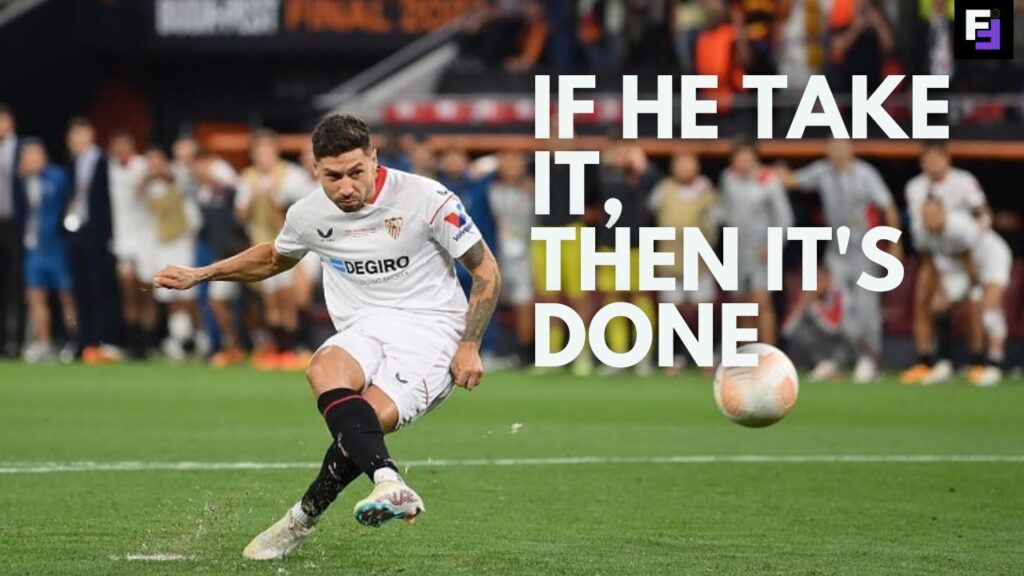 Gonzalo Montiel Europa League Winning Penalty for Sevilla | Crazy Reaction!