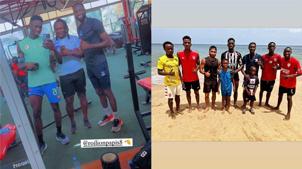 Formose Mendy en images à l'entraînement sur la plage et avec Cheikhou Kouyaté