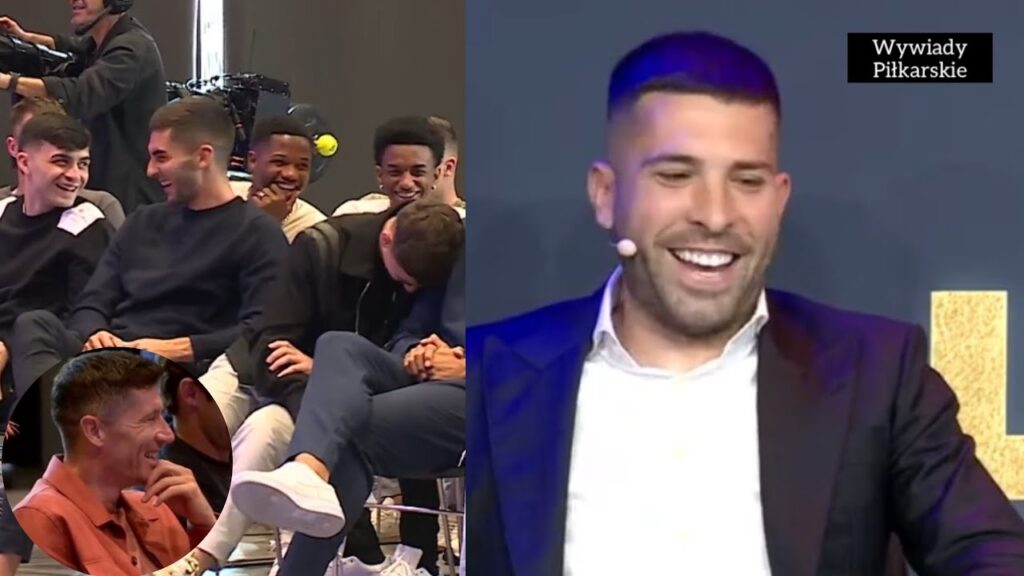 Jordi Alba żartuje z Lewandowskiego