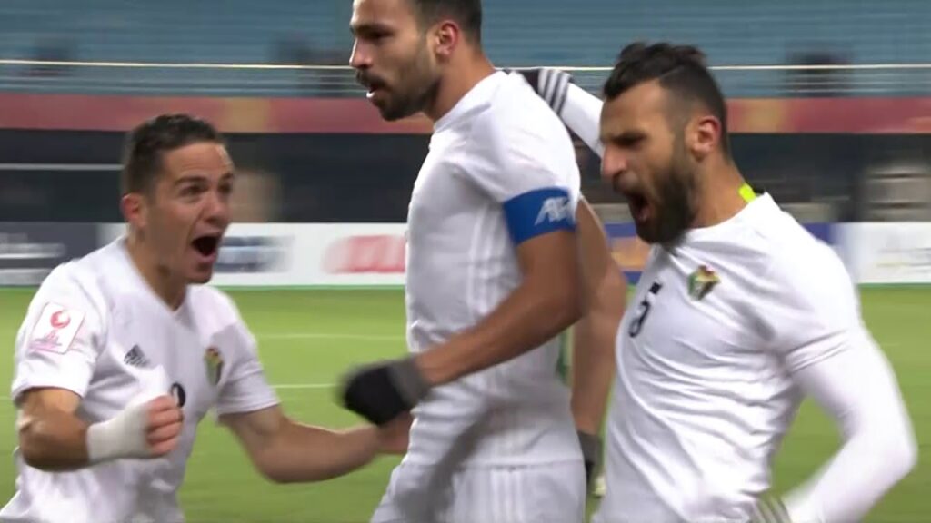 Baha Faisal fires Jordan into a 1-0 lead against Saudi Arabia!