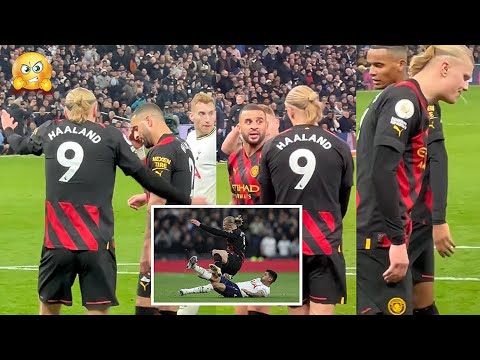 😡Haaland Angry at Walker & Akanji After Romero's Tackle!