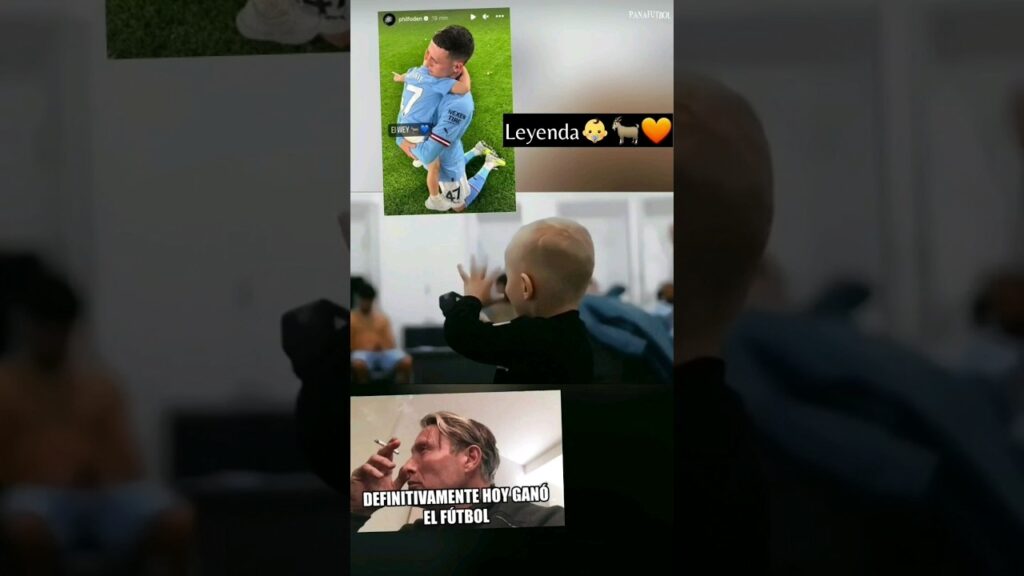 Phil Foden ya llama a su hijo "EL WEY🐐💙" ! Ganó el futbol #elwey #philfoden #historiafutbol#Shorts