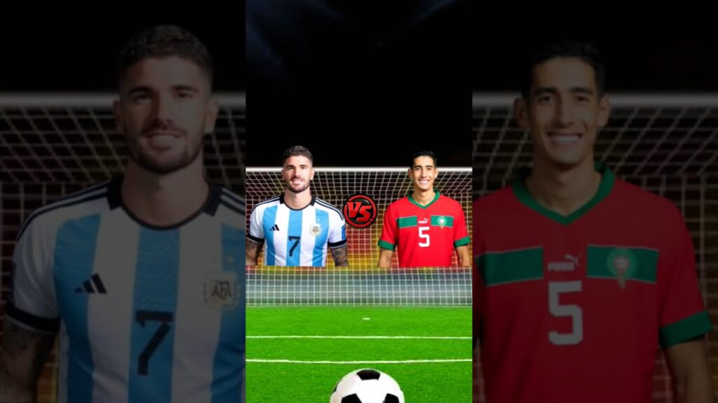 Argentina VS Morocco ( Messi & Di Maria & Enzo Fernandez & Otamendi & Alvraz ) 🥰😈 #football #shorts