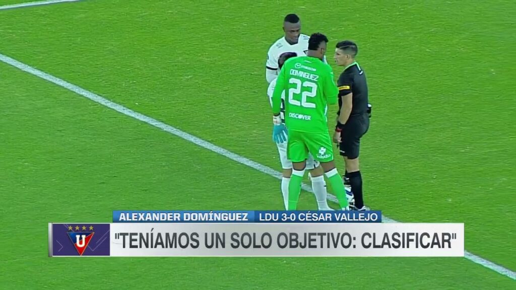 El portero de #LDUQuito, Alexander Domínguez sobre el objetivo cumplido en la CONMEBOL #Sudamericana