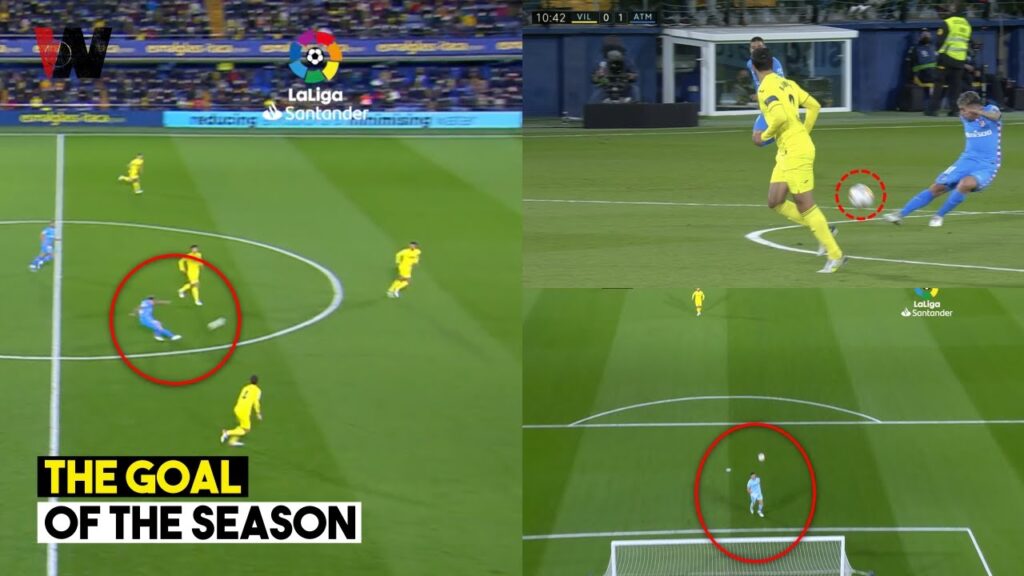 Ángel CORREA Scores Extraordinary Goal From The Halfway Line vs Villarreal