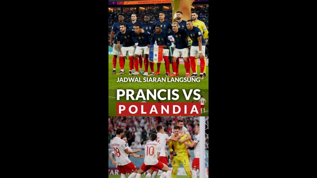 Jadwal Siaran Langsung Prancis vs Polandia Babak 16 Besar Piala Dunia Qatar 2022 #shorts