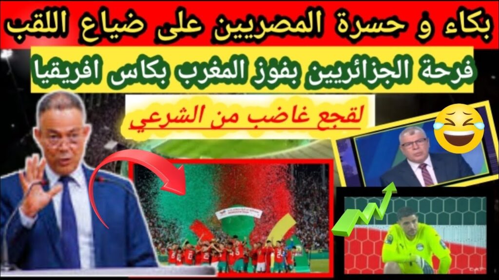 بكاء المصريين من ضياع اللقب|فرحة الجزائرييين بفوز المنتخب المغربي بكأس إفريقيا🎉|لقجع غاضب من الشرعي