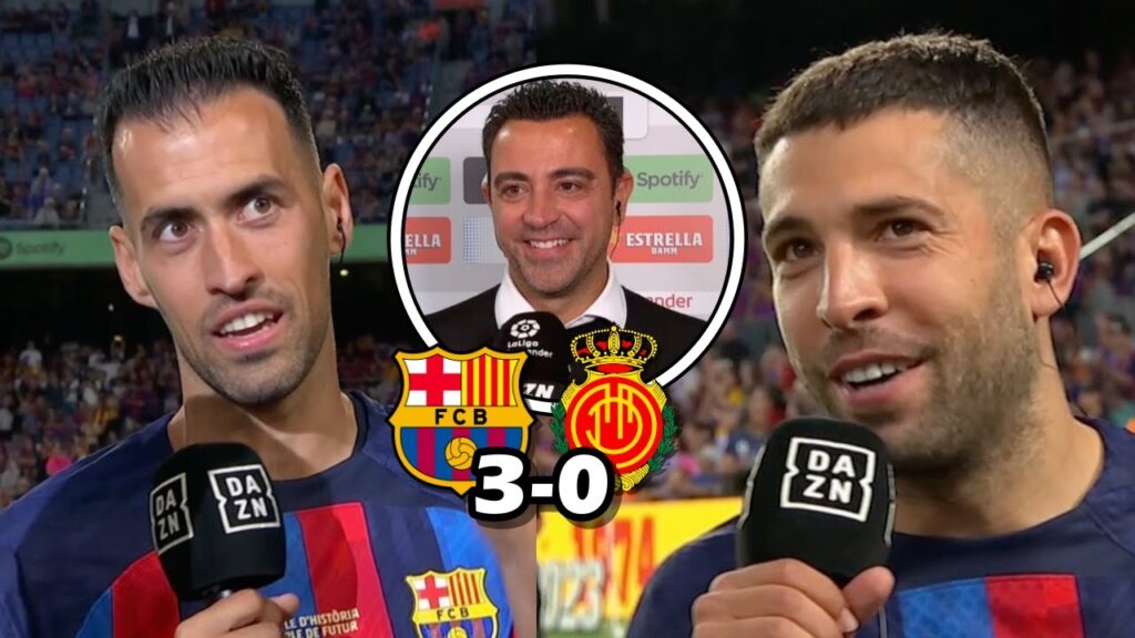 TRIPLE ENTREVISTA DE DESPEDIDA SERGIO BUSQUETS, JORDI ALBA Y XAVI TRAS LA DESPEDIDA DEL FC BARCELONA