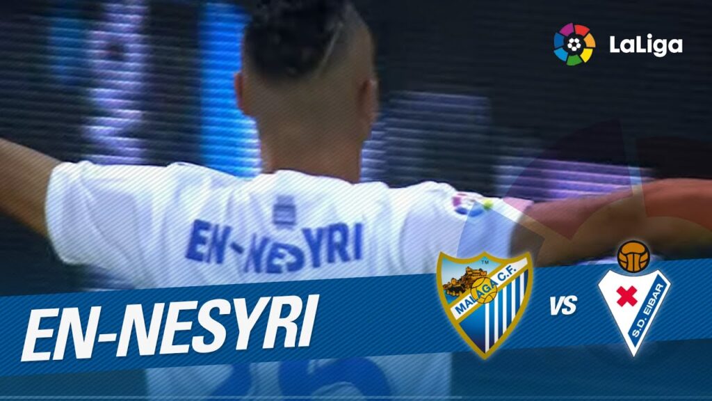 Golazo de En-Nesyri (2-1) en su debut en el Málaga CF vs SD Eibar