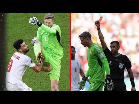 first red card of the Qatar World Cup for Wales goalkeeper