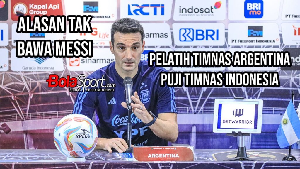 Pelatih Timnas Argentina Lionel Scaloni Puji Timnas Indonesia dan Beri Alasan Tak Bawa Lionel Messi