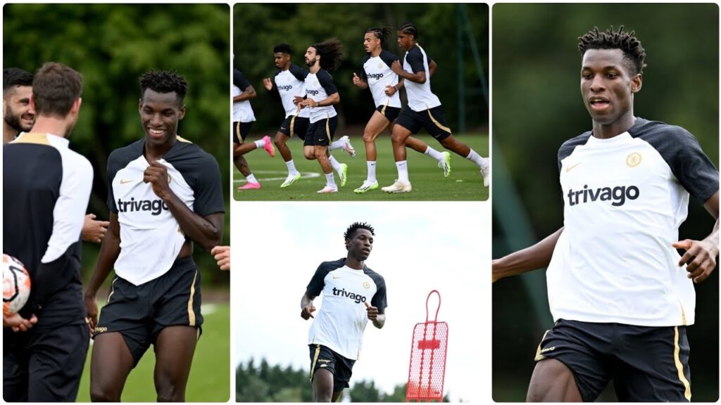 Nicolas Jackson First Chelsea Training Session
