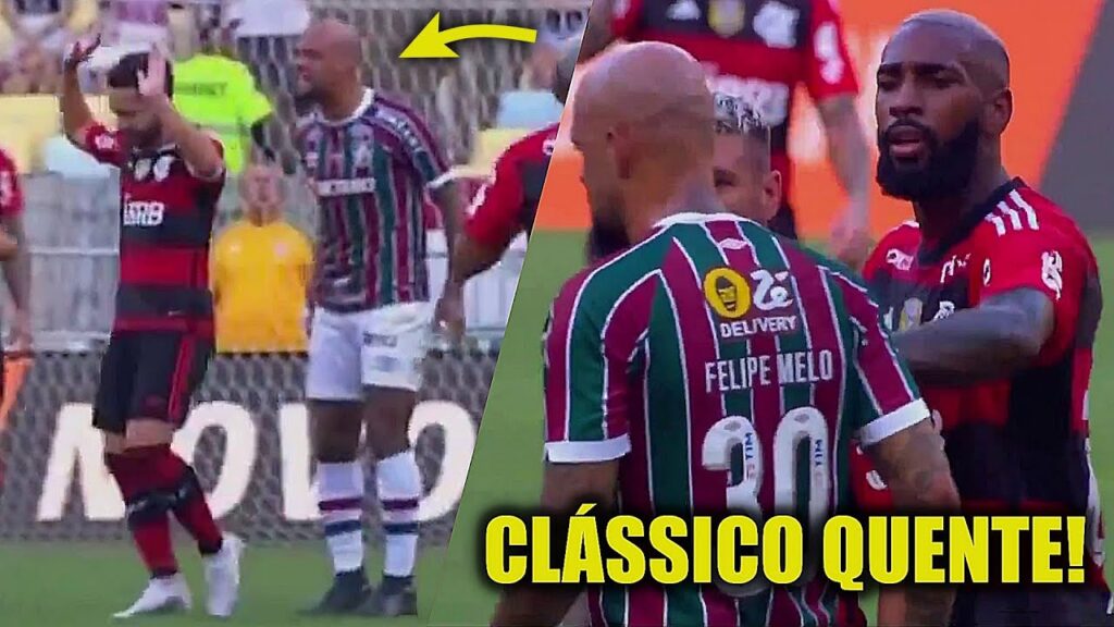 Everton Ribeiro chutou a bola no Felipe Melo 😳 | Fluminense x Flamengo