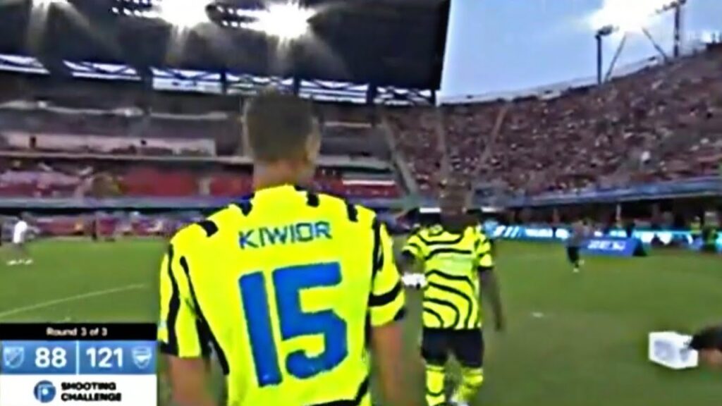 Arsenal Defender Jakub Kiwior In MLS All Stars Skills And Shooting Challenge