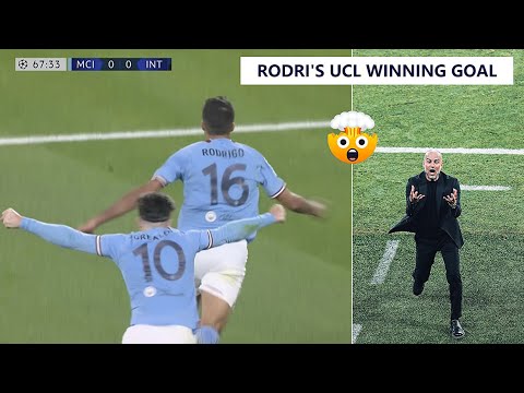 😱Rodri's Champions League Winning Goal vs Inter Milan & Guardiola's Reaction!
