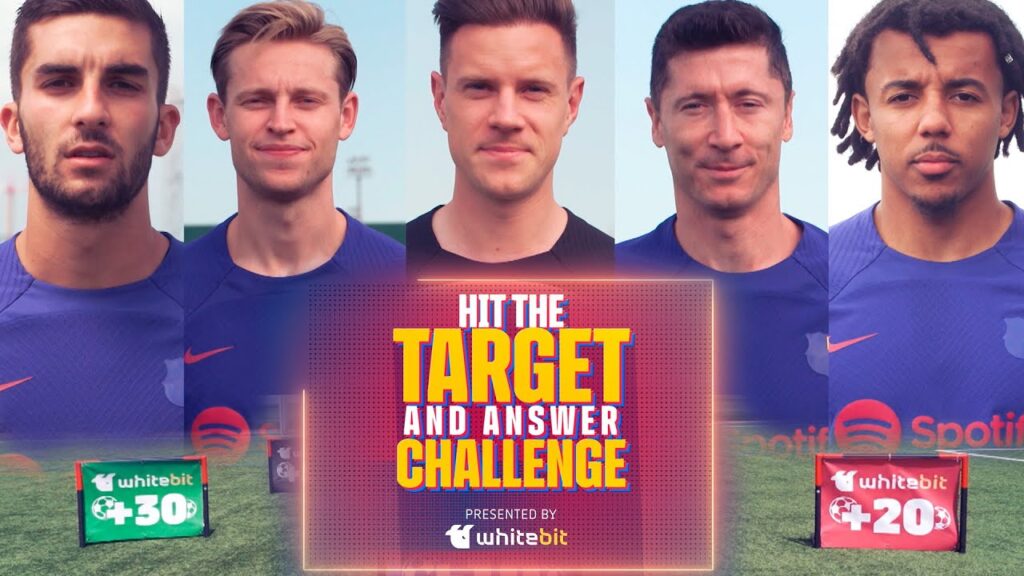 LEWANDOWSKI, DE JONG, TER STEGEN, FERRAN & KOUNDE test their AIM and KNOWLEDGE ⚽🎯💭
