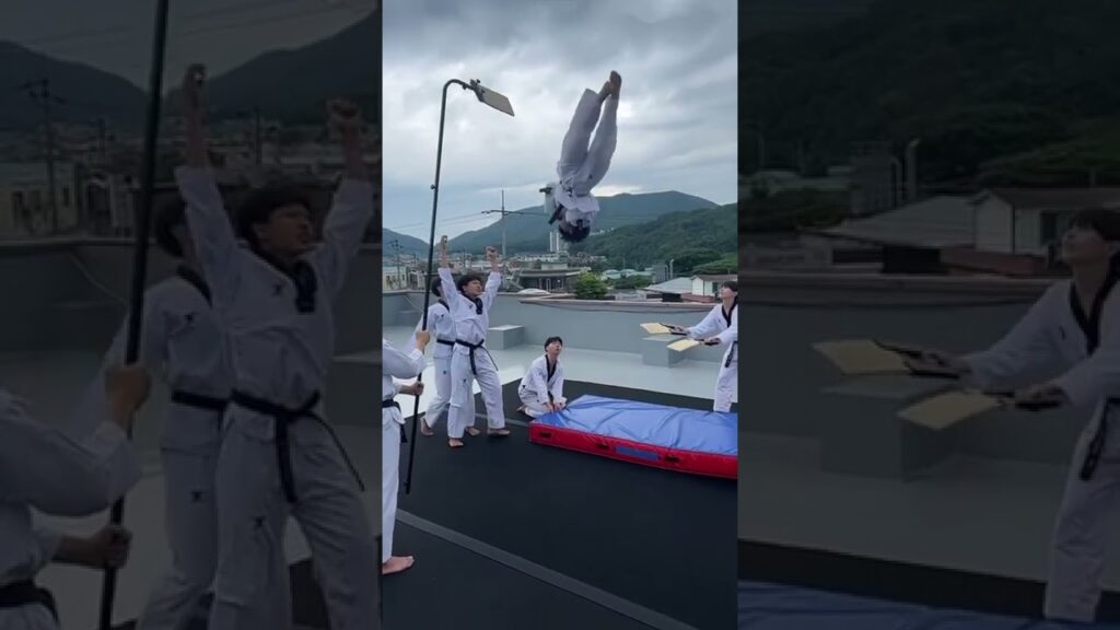 Taekwondo demonstration kick 🥋