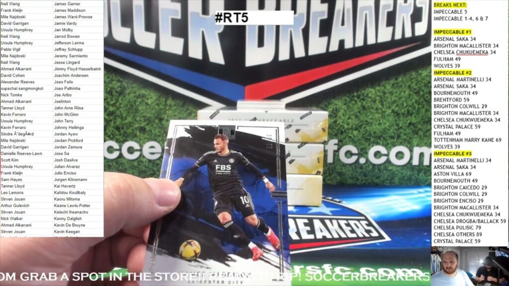 2022-23 PANINI PREMIER LEAGUE IMPECCABLE SOCCER 3 HOBBY BOX, 294 SPOT, RANDOM PLAYER CASE BREAK #RT5