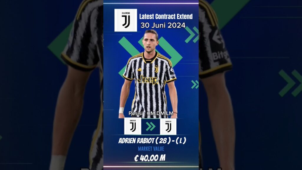 Latest Contract Extend 2023!! Adrien Rabiot #shorts #latestcontractextend2023