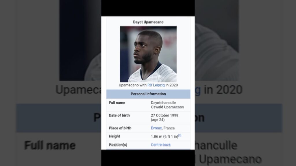 biography of Dayot Upamecano  football player. || #shorts || #football France